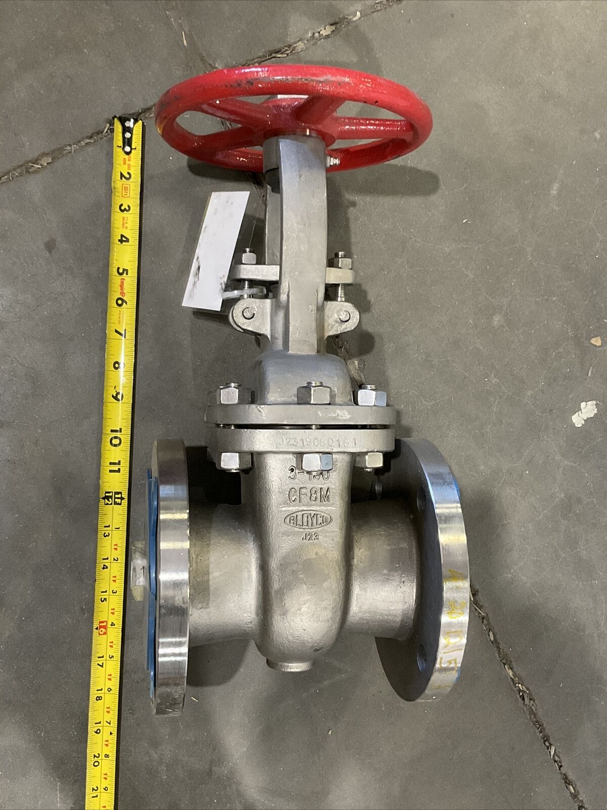 ALOYCO 117C02*030 RISING GATE VALVE 3” 316 SS CF8M 150# 117 373