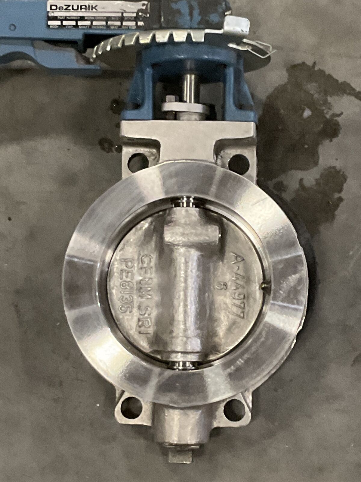 DEZURIK 9221217R000 BUTTERFLY GATE VALVE 6" 316 SS 373