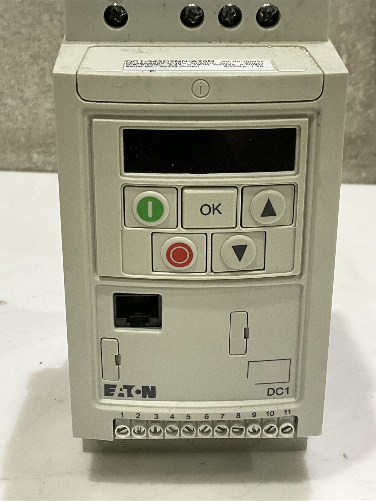 EATON 1HP DC1-342D2NN-A20N POWER XL VARIABLE FREQUENCY DRIVE IP20 CDM