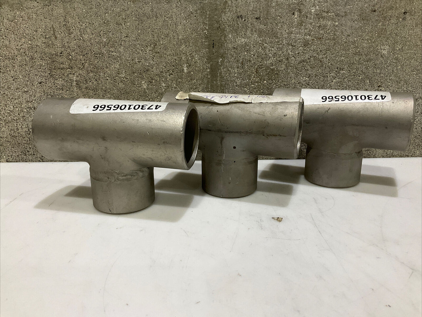 BUTTWELD SA403 WP316L PIPE TEE SCH 40 1-1/2” LOT OF 3 373