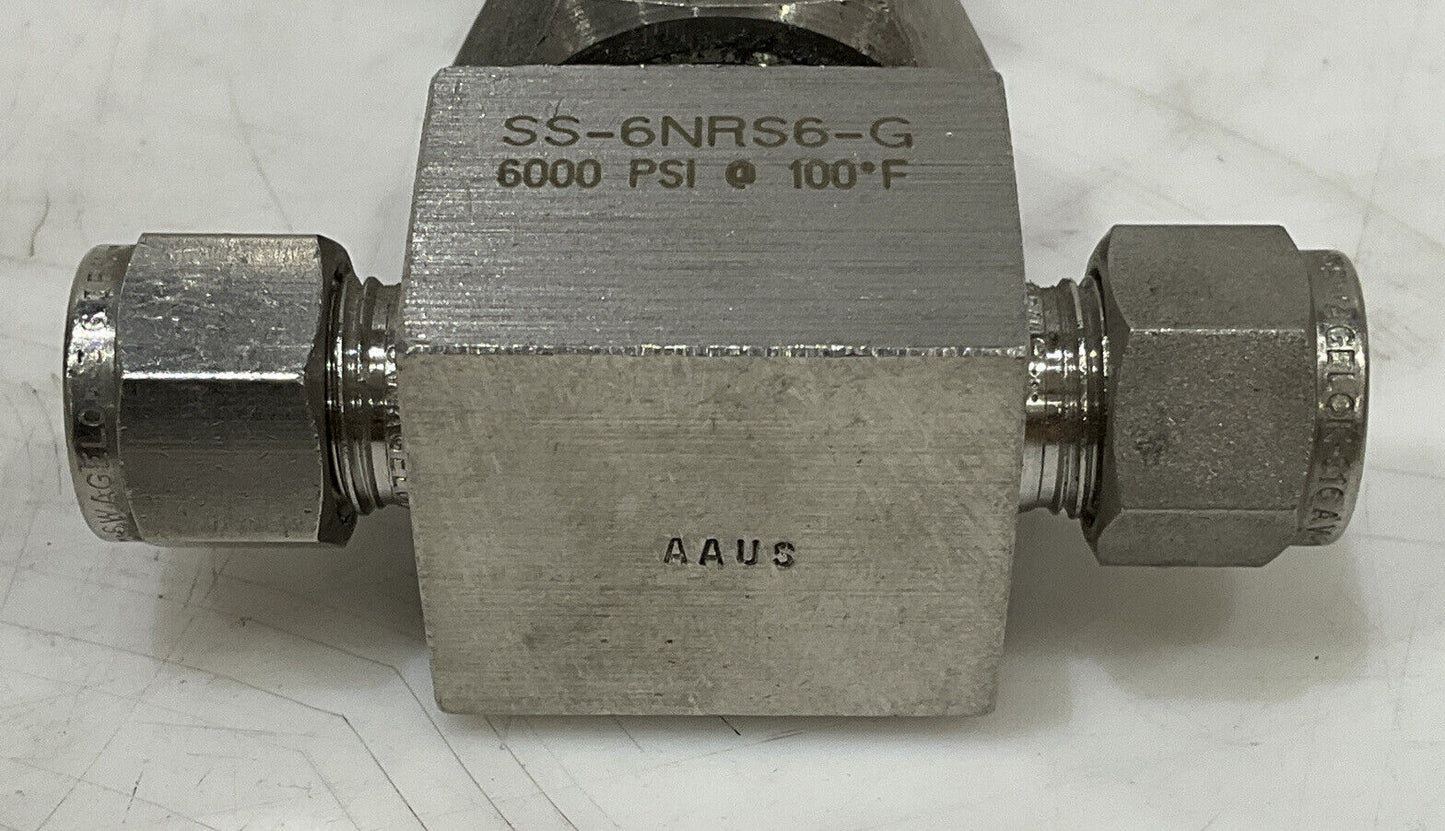 SWAGELOK SS-6NRS6-G VALVE 476