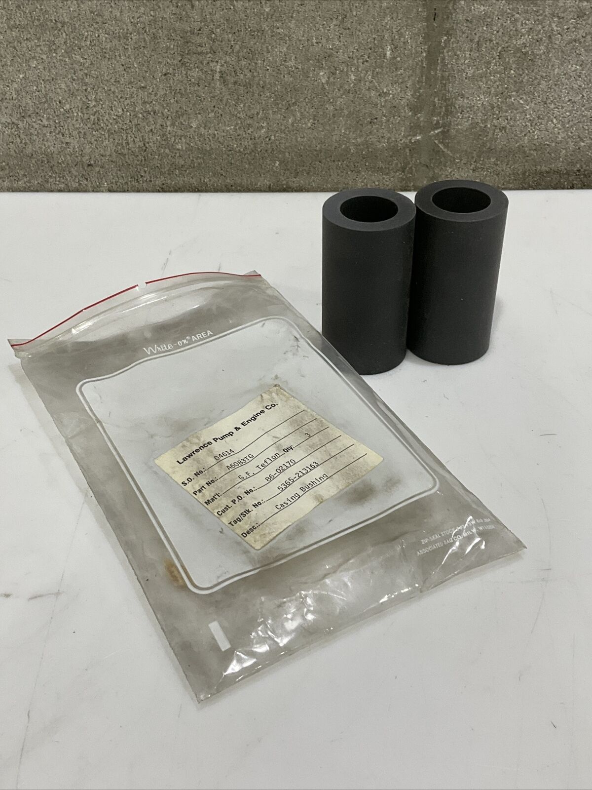 LAWRENCE PUMP A6083TG CASING BUSHING G.F. TEFLON LOT OF 2 373
