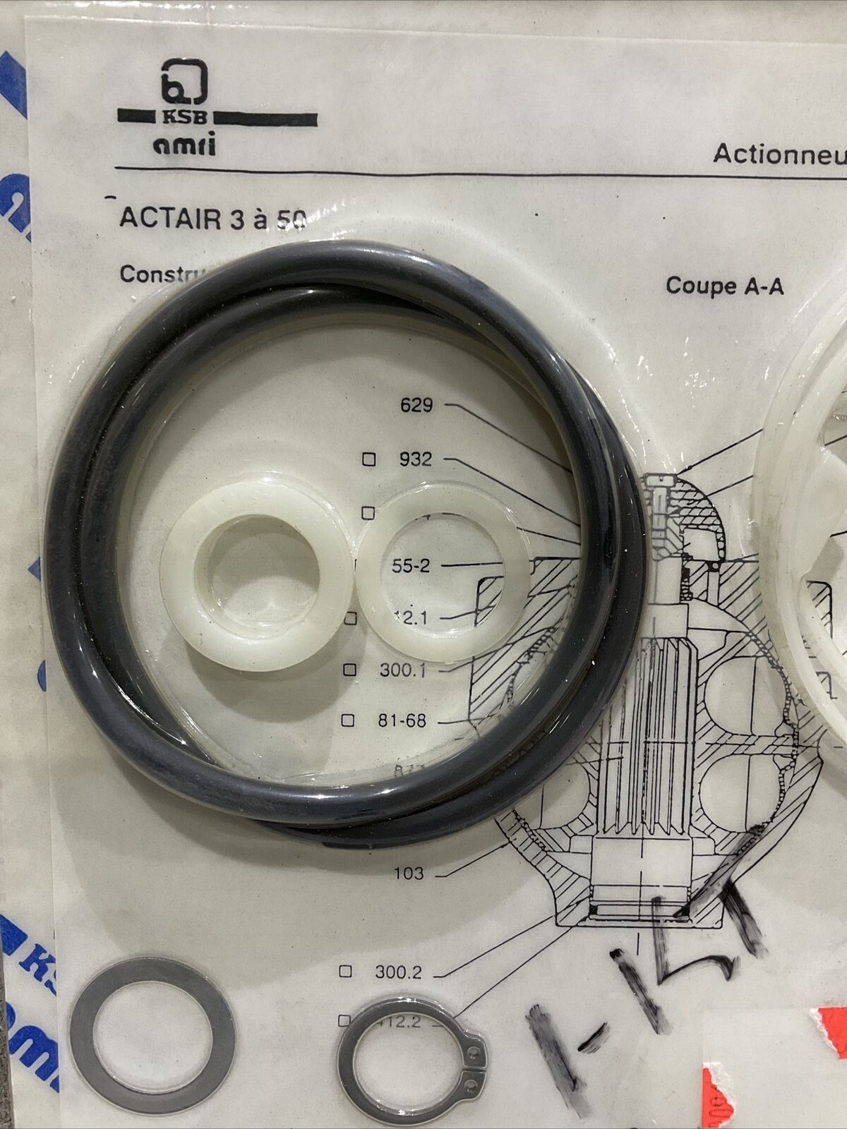 KSB AMRI ACTAIR 3 TO 200 3 TO 50 PNEUMATIC ACTUATOR O RING KIT LOT OF 2 373