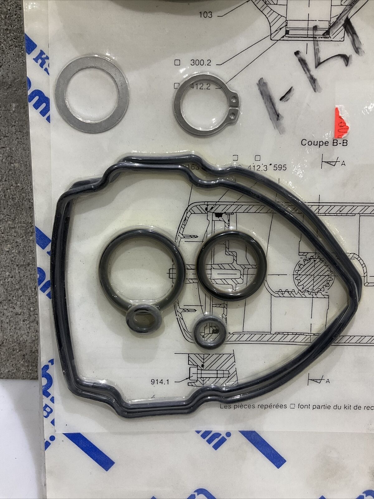 KSB AMRI ACTAIR 3 TO 200 3 TO 50 PNEUMATIC ACTUATOR O RING KIT LOT OF 2 373
