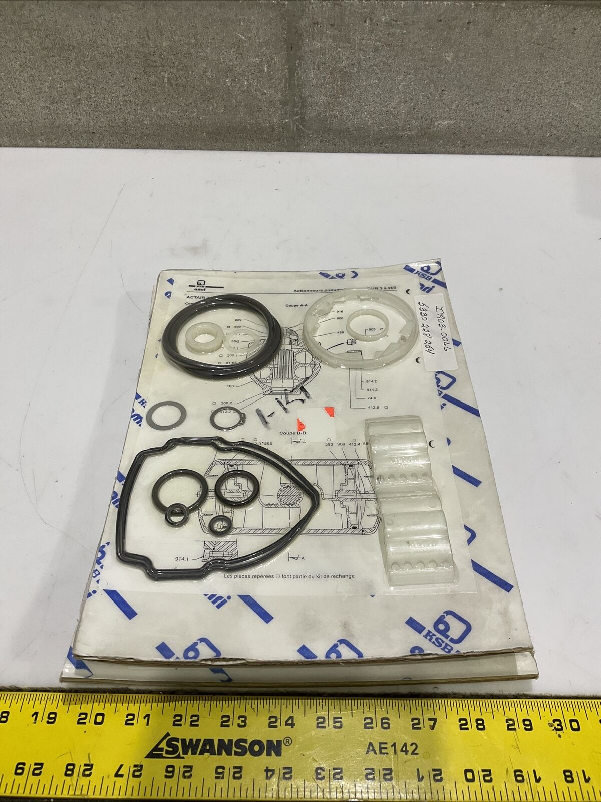 KSB AMRI ACTAIR 3 TO 200 3 TO 50 PNEUMATIC ACTUATOR O RING KIT LOT OF 2 373