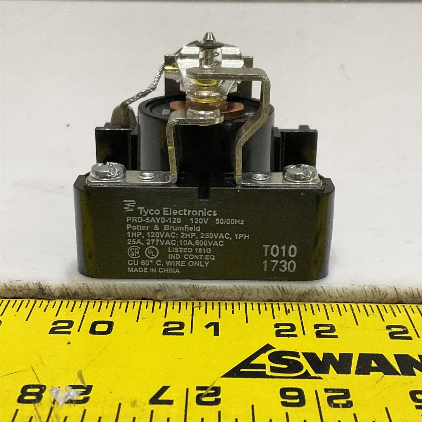 TYCO ELECTRONICS POTTER& BRUMFIELD PRD-5AY0-120 POWER RELAY 120V 50/60HZ 373
