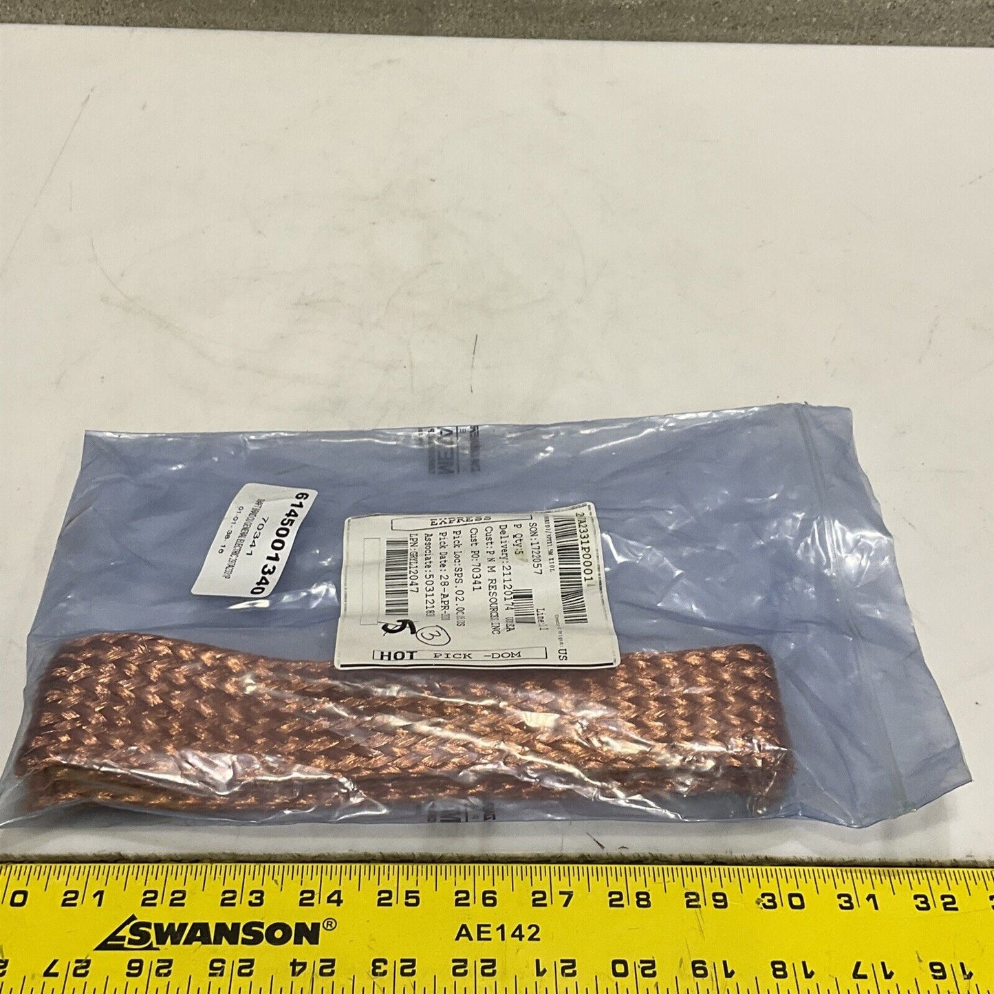 GENERAL ELECTRIC 297A2331P0001 BRAID SHAFT .5W X 10L LOT OF 3 373