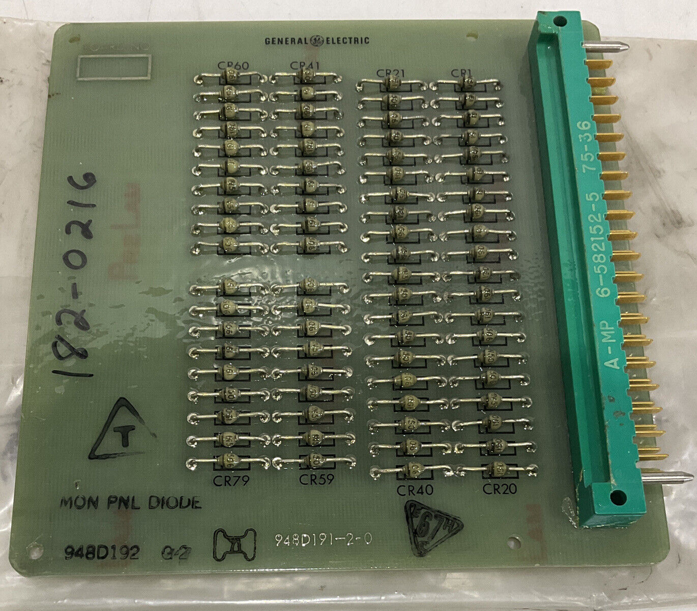GENERAL ELECTRIC 948D192G2 948D191-2-0 MON PNL DIODE 373