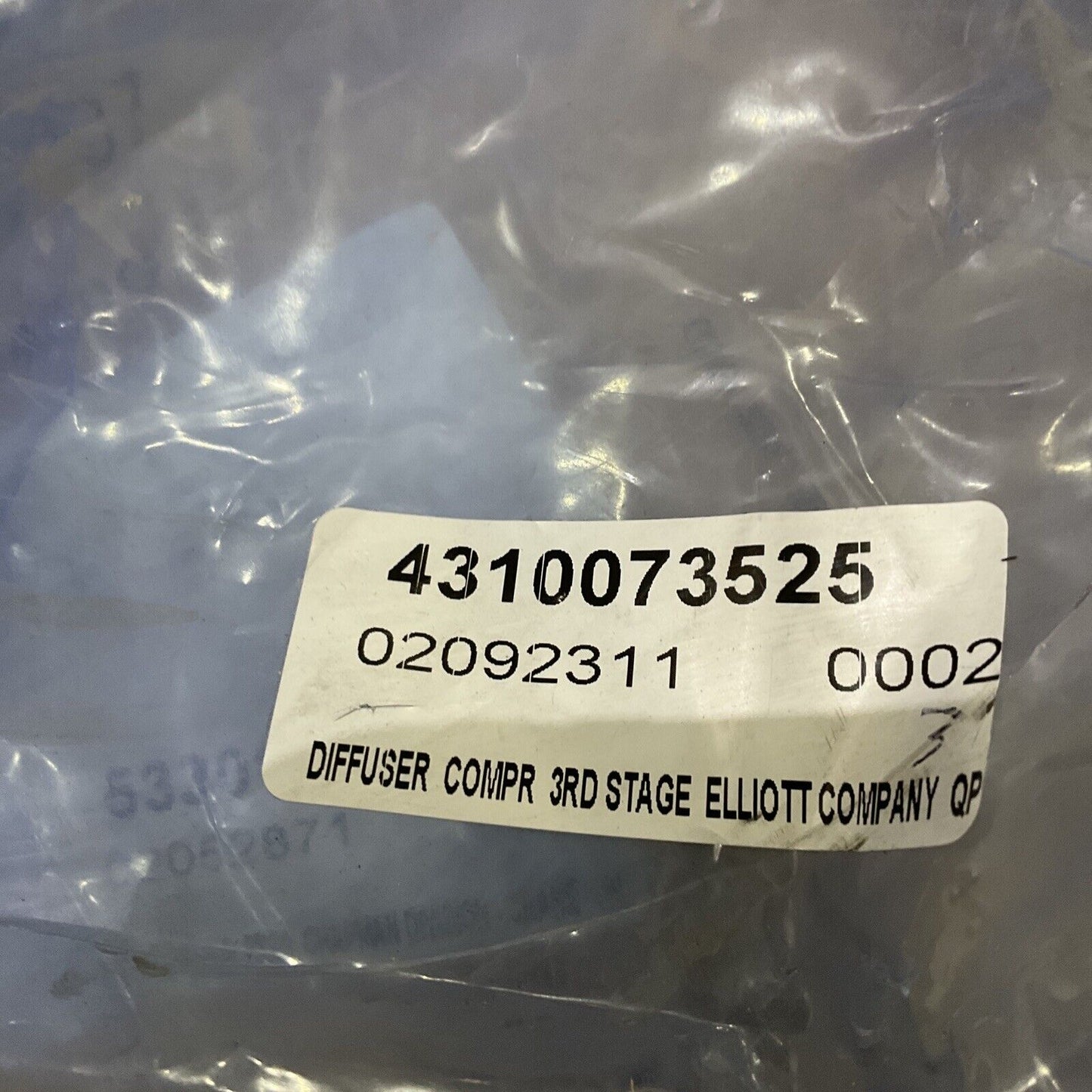 ELLIOTT AIR COMPANY QP0602-32 3RD STAGE COMPRESSOR DIFFUSER 373