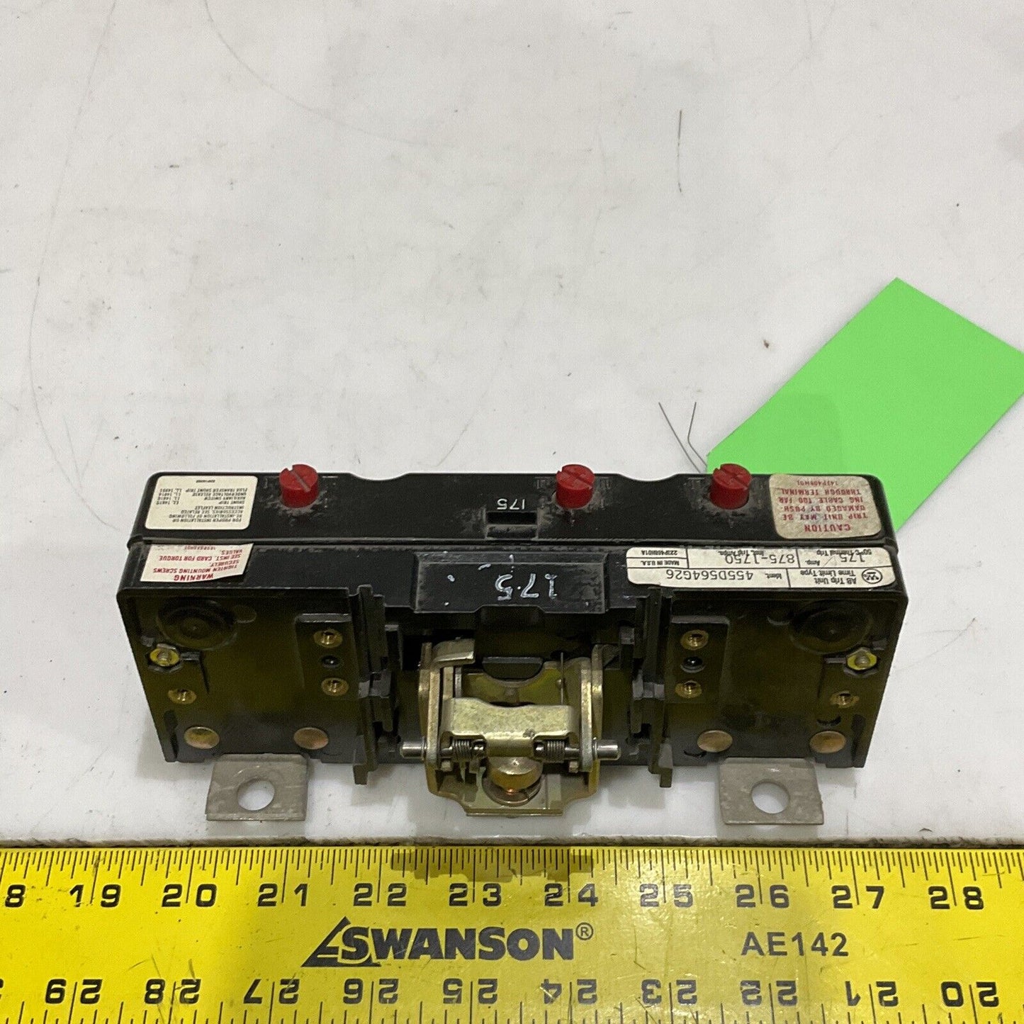 WESTINGHOUSE 455D564G26 AB TRIP UNIT 175AMP 875-1750 TRIP AMPS 373