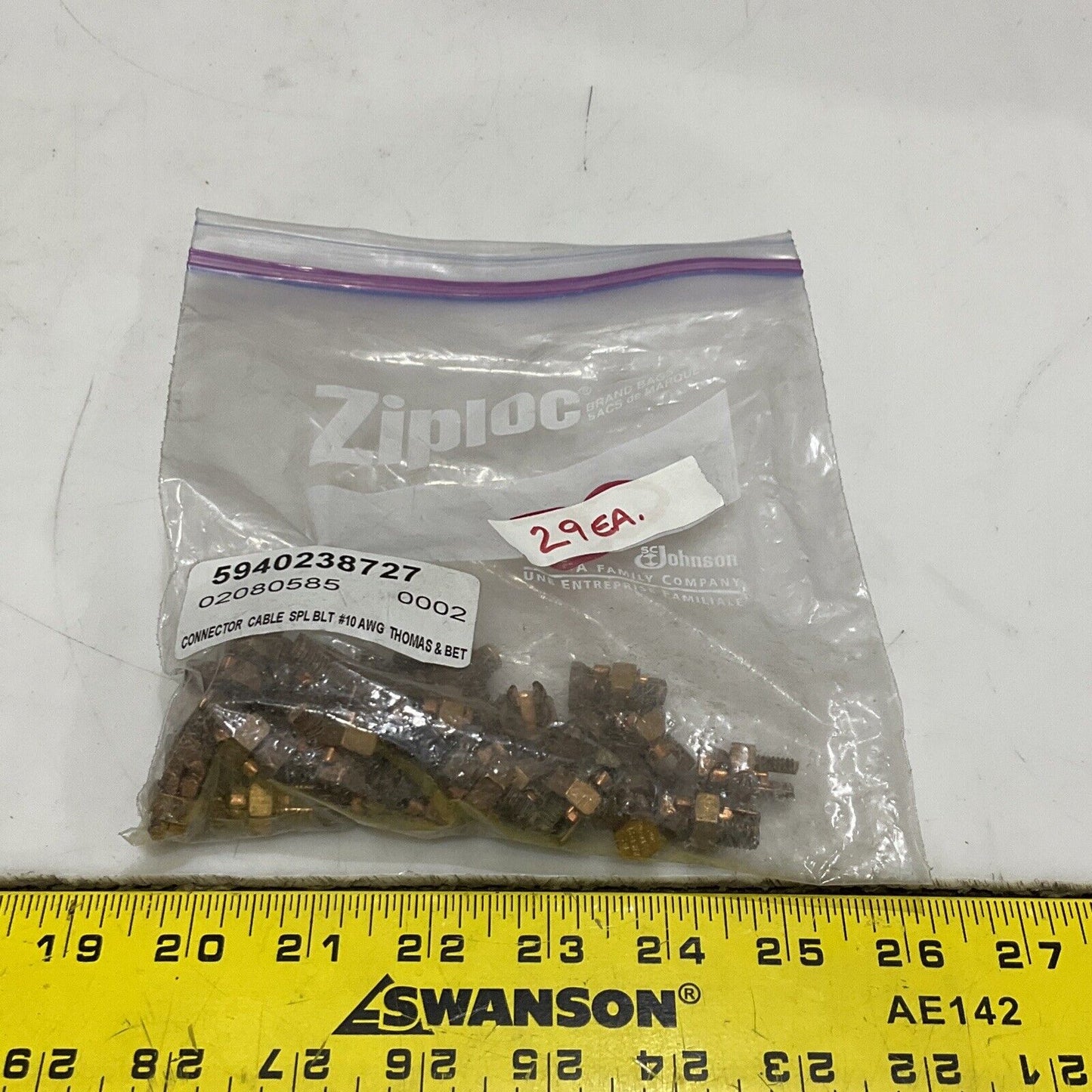 THOMAS & BETTS PUC 16-0 STR S-B SPLIT BOLT CABLE CONNECTOR LOT OF 29 373
