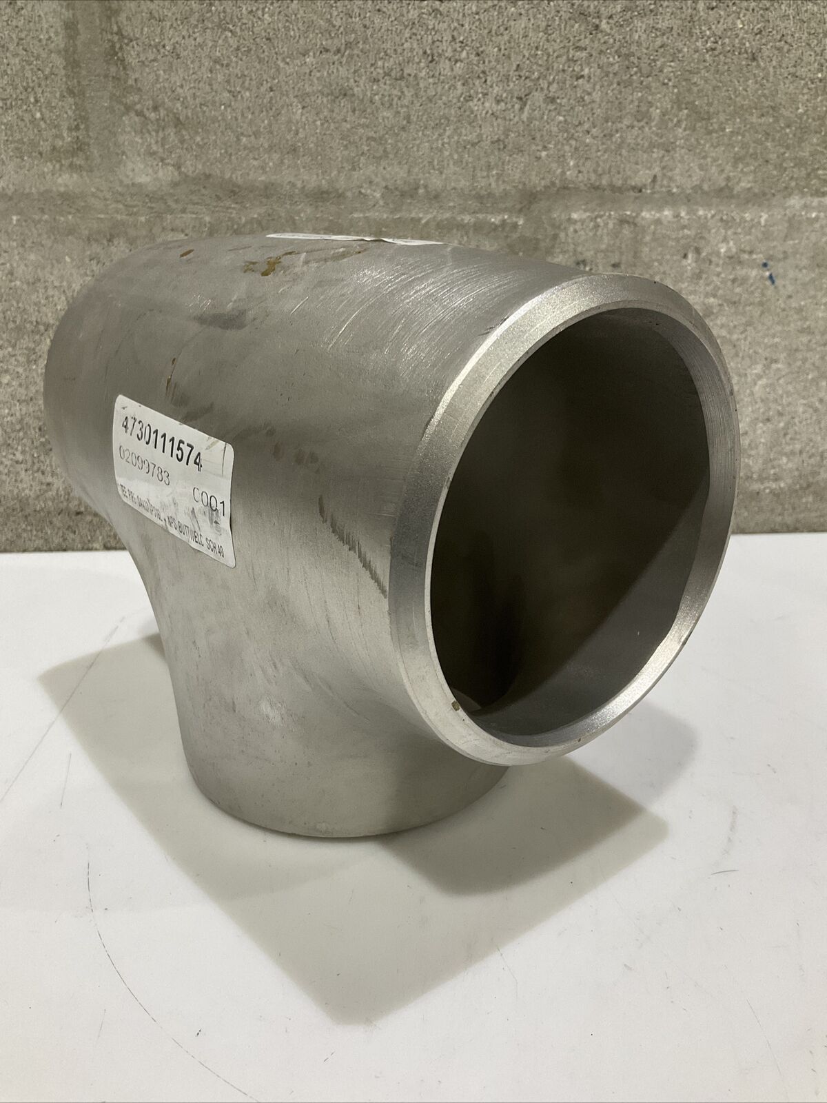 FLOWLINE BUTTWELD SA403 WP316L SCH40 STAINLESS TEE PIPE 4” .237” WALL 373