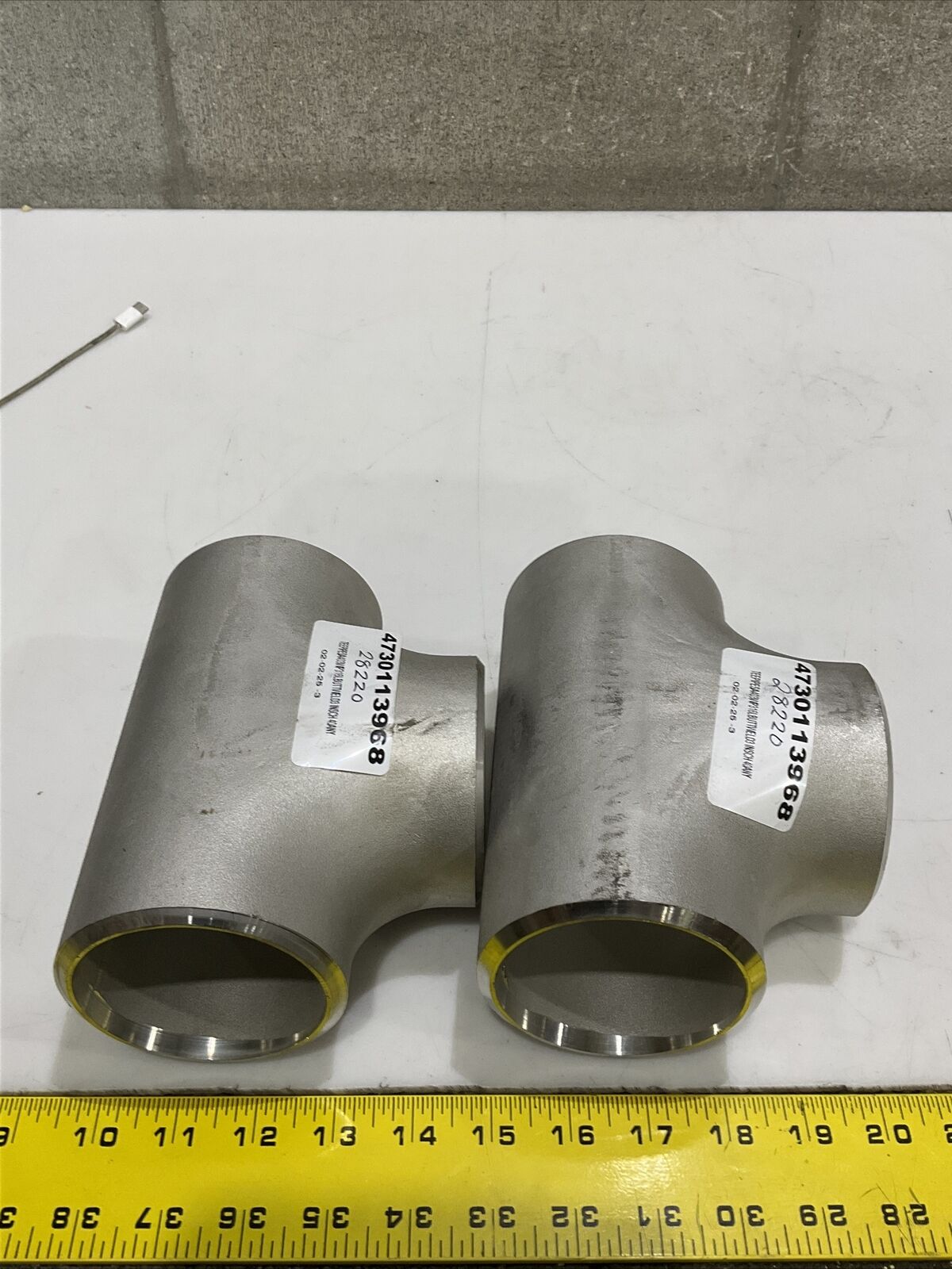 TA CHEN NSF-61-G SA403 WP316L HT-551983 BUTTWELD TEE PIPE SCH40 3” LOT OF 2 373
