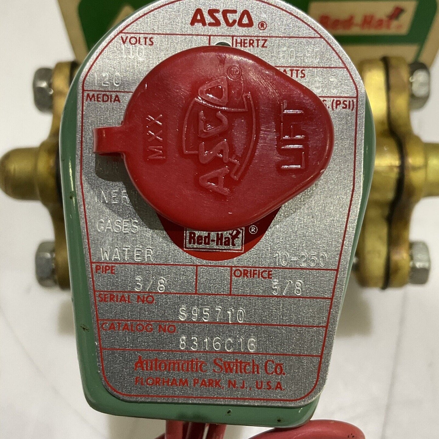 ASCO 8316C16 SOLENOID VALVE 3/8” 120V 50-60HZ 373