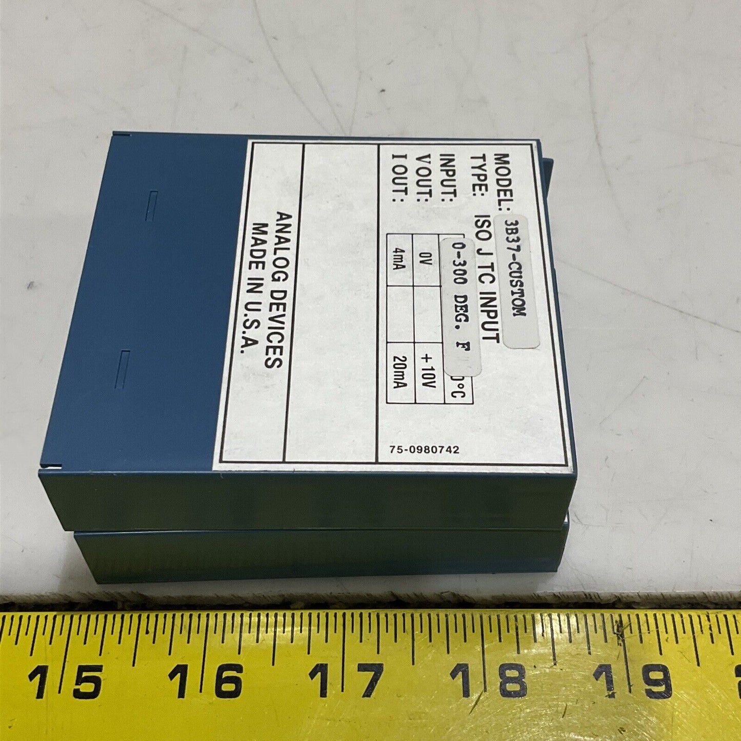 ANALOG DEVICES 3B37-CUSTOM ISOLATED TC INPUT 0-300 DEGREE F LOT OF 2 373