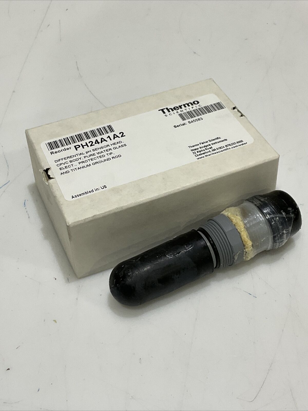 THERMO PH24A1A2 DIFFERENTAL pH SENSOR HEAD CPVC BODY PURE WATER GLASS 373