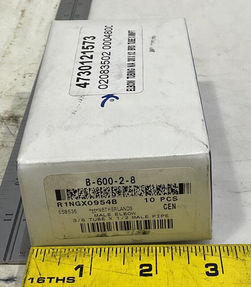 SWAGELOK B-600-2-8 MALE ELBOW LOT OF 10 373