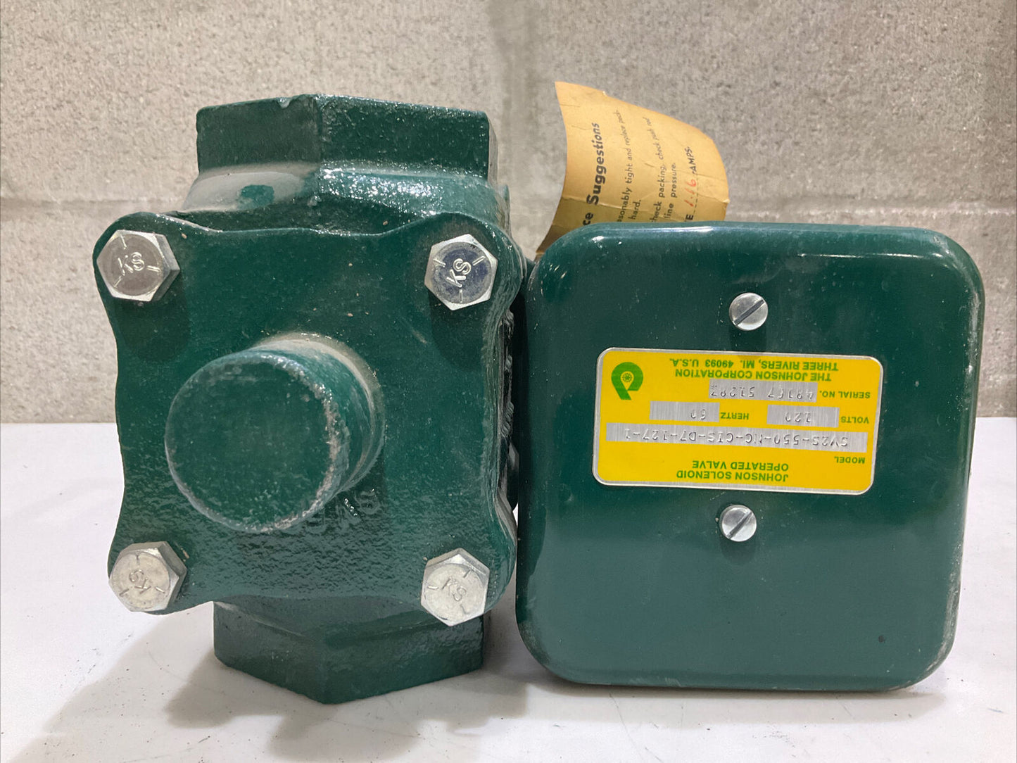 JOHNSON SV2S-550-NC-CIS-D7-127-1 SOLENOID OPERATED VALVE 474