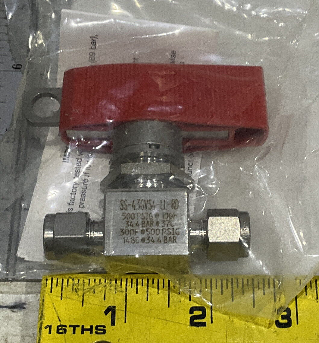 SWAGELOK SS-43GVS4-LL-RD BALL VALVE 373