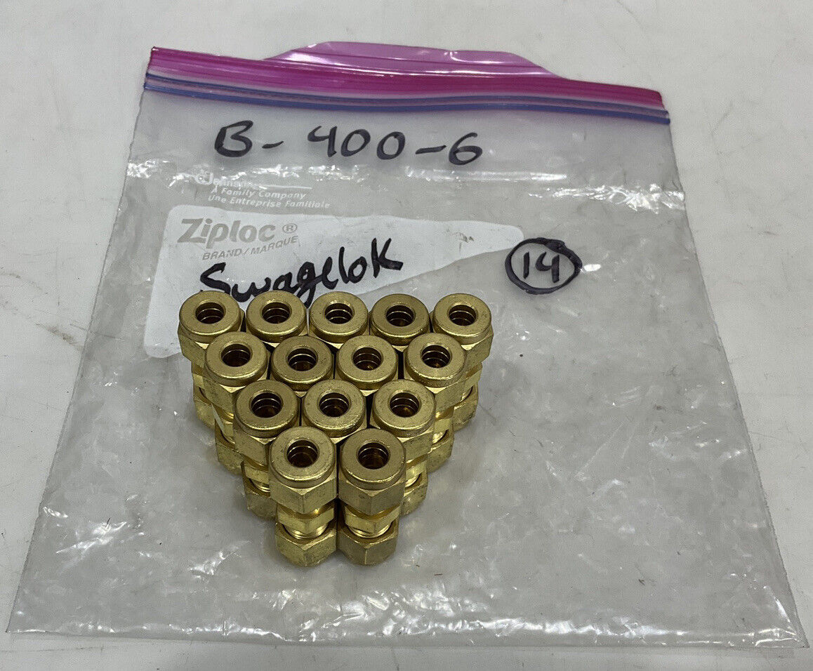 SWAGELOK B-400-6 UNION TUBE LOT OF 14 373