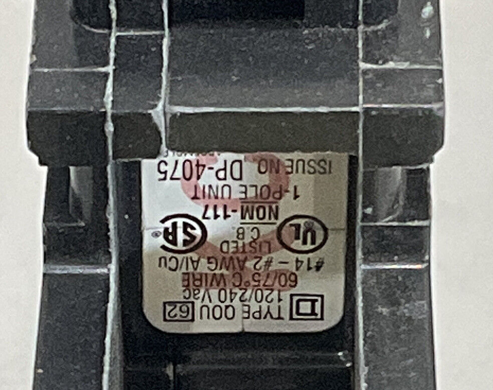 SQUARE D QOU110 10 A CIRCUIT BREAKER 120/240 V 50/60 HZ 373