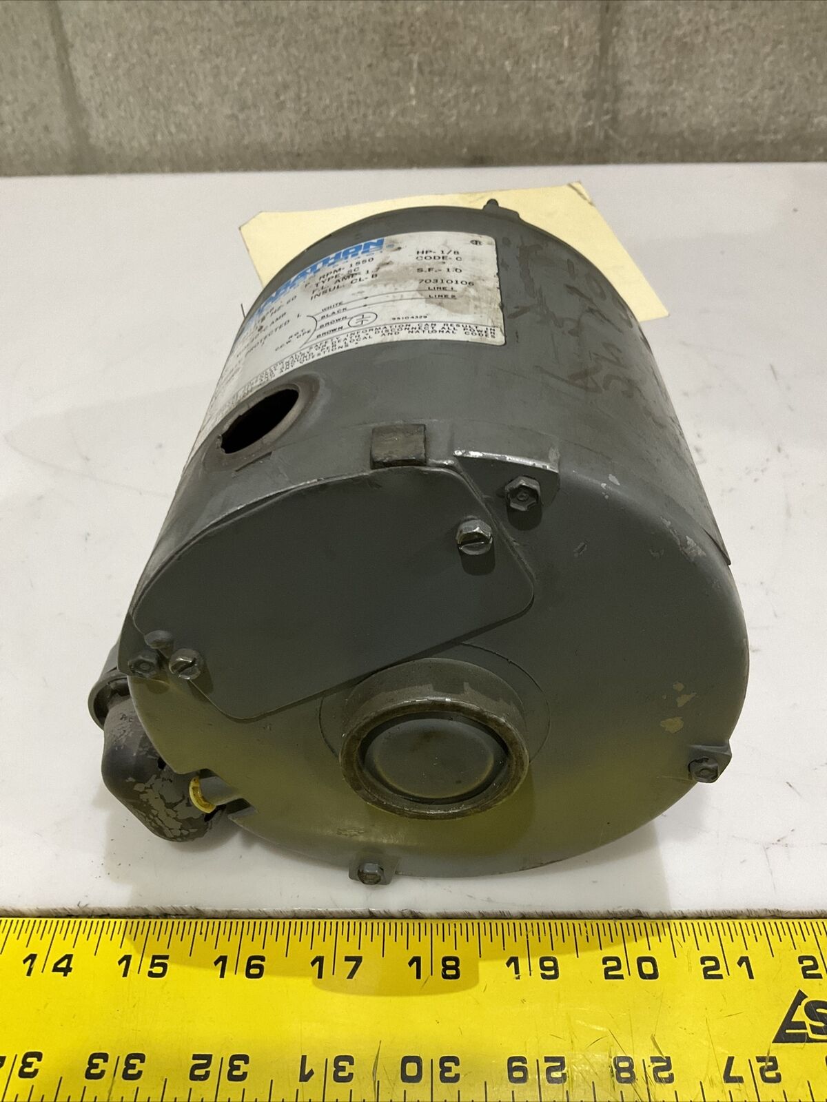 MARATHON ELECTRIC FWA48A17T65B MOTOR 1 PH 60 HZ 1550 RPM 115 VOLT 1/8 HP 373