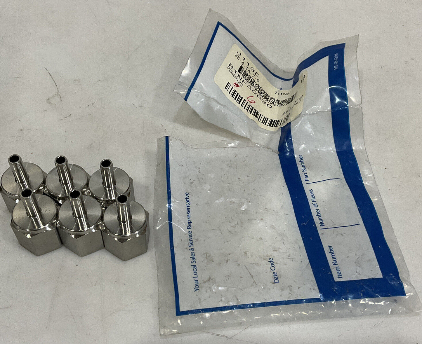 SWAGELOK SS-4-TA-7-6 TUBING ADAPTER LOT OF 6 373