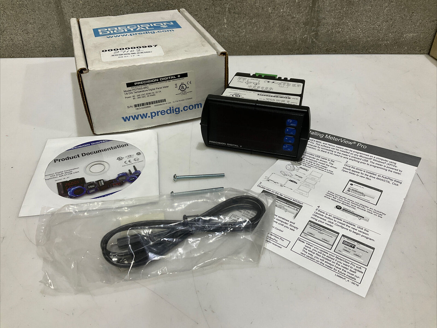 PRECISION DIGITAL PD7000-6R2 TEMPERATURE DIGITAL PANEL METER 85-265 VAC 373