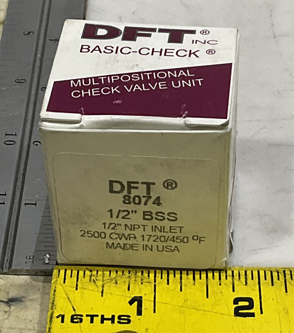 DFT 8074 2500 CWP 1/2” BSS MULTIPOSITIONAL CHECK VALVE UNIT 373