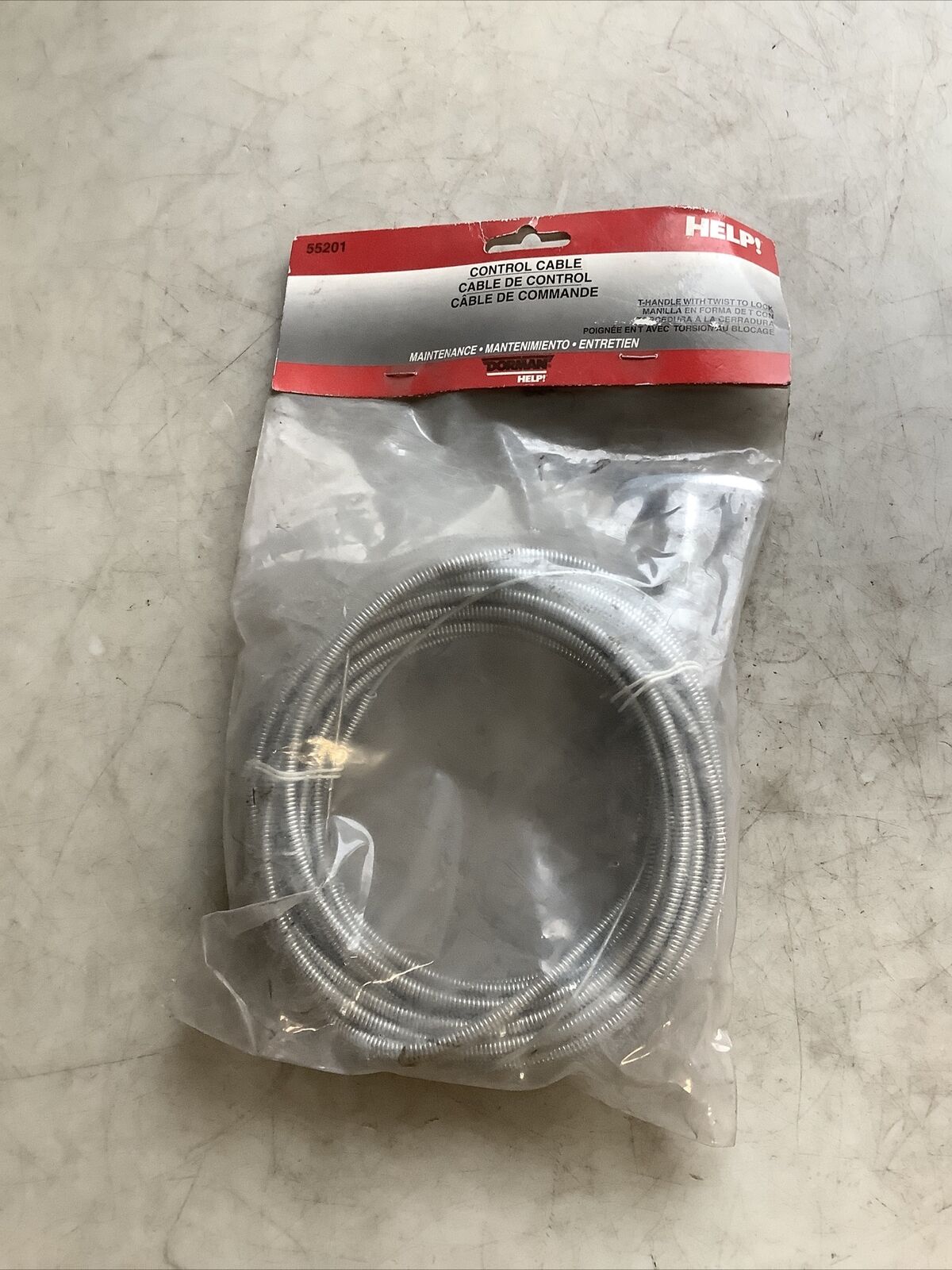 DORMAN 55201 CONTROL CABLE WITH 1-3/4IN CHROME KNOB 15FT 476