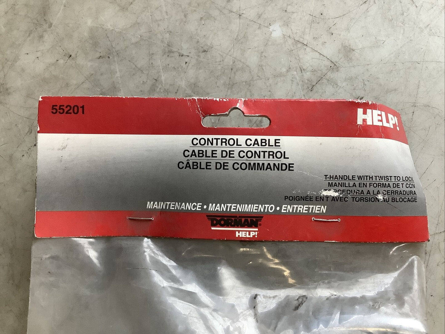DORMAN 55201 CONTROL CABLE WITH 1-3/4IN CHROME KNOB 15FT 476