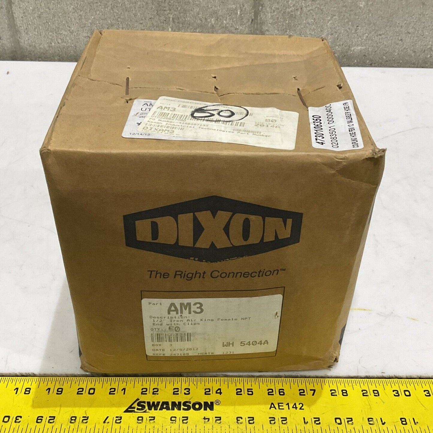 DIXON AM3 IRON AIR KING FEMALE NPT END WITH CLIPS LOT OF 50 373