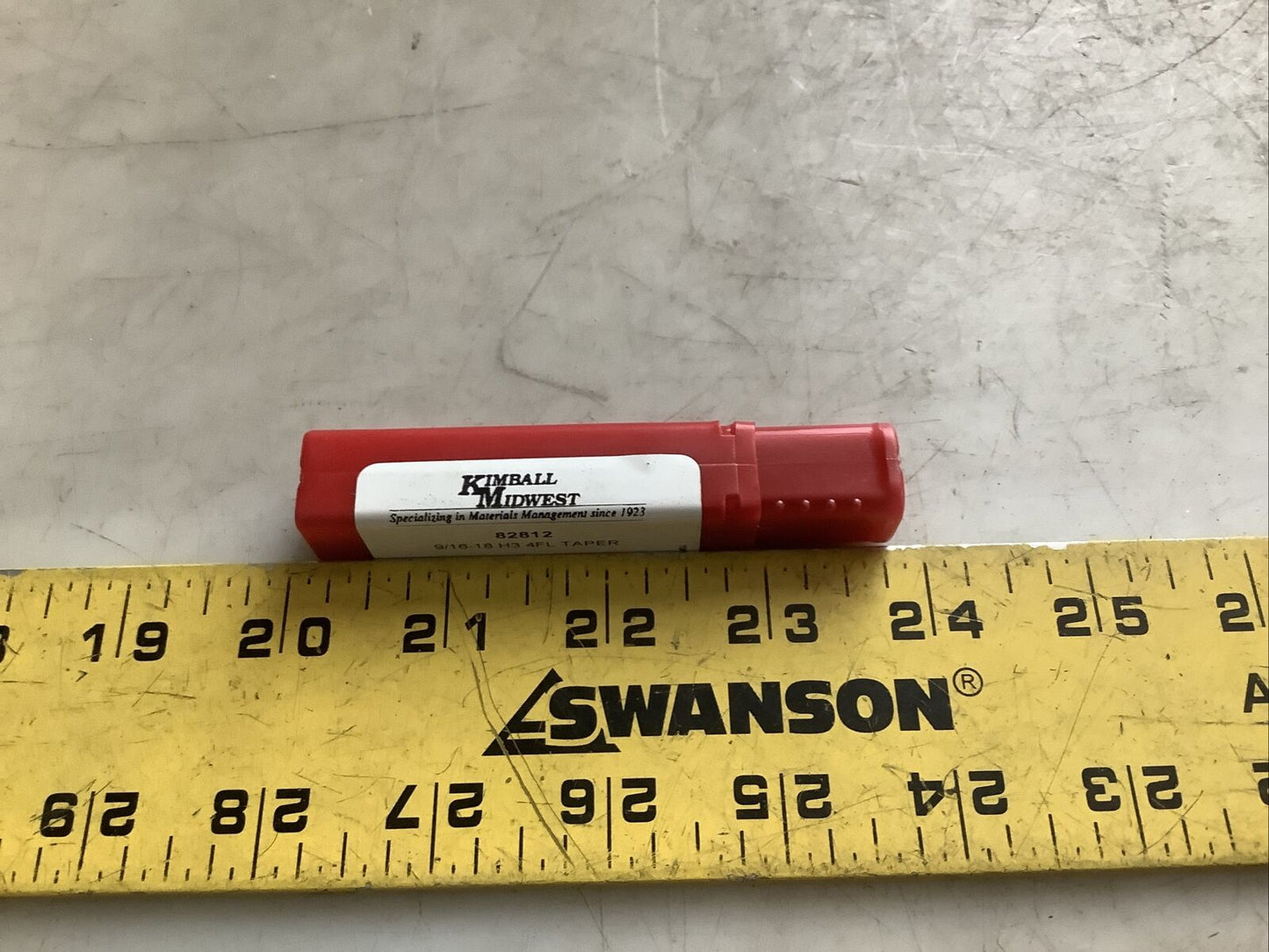 KIMBALL MIDWEST 82812 TAPER 9/16-18 H3 4FL 476