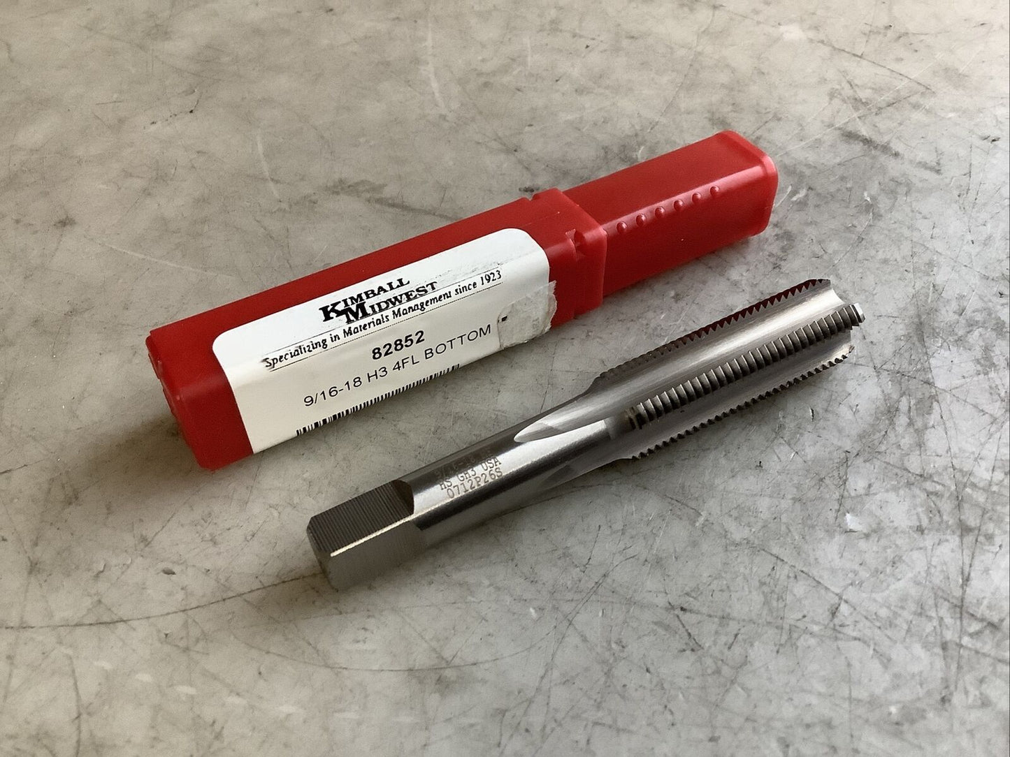 KIMBALL MIDWEST 82852 TAPER 9/16-18 H3 4FL 476