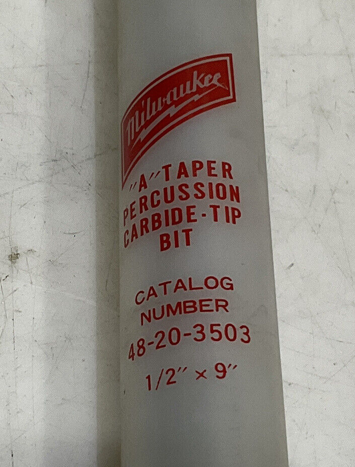 MILWAUKEE 48-20-3503 A TAPER PERCUSSION CARBIDE-TIP BIT 1/2” X 9” 373