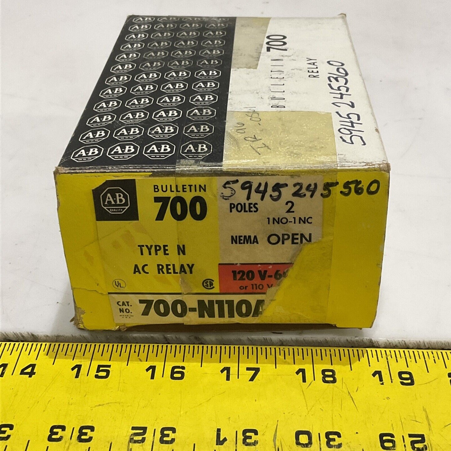 AB 700-N110A1 AC RELAY COIL TYPE N 120V 2 POLE 373