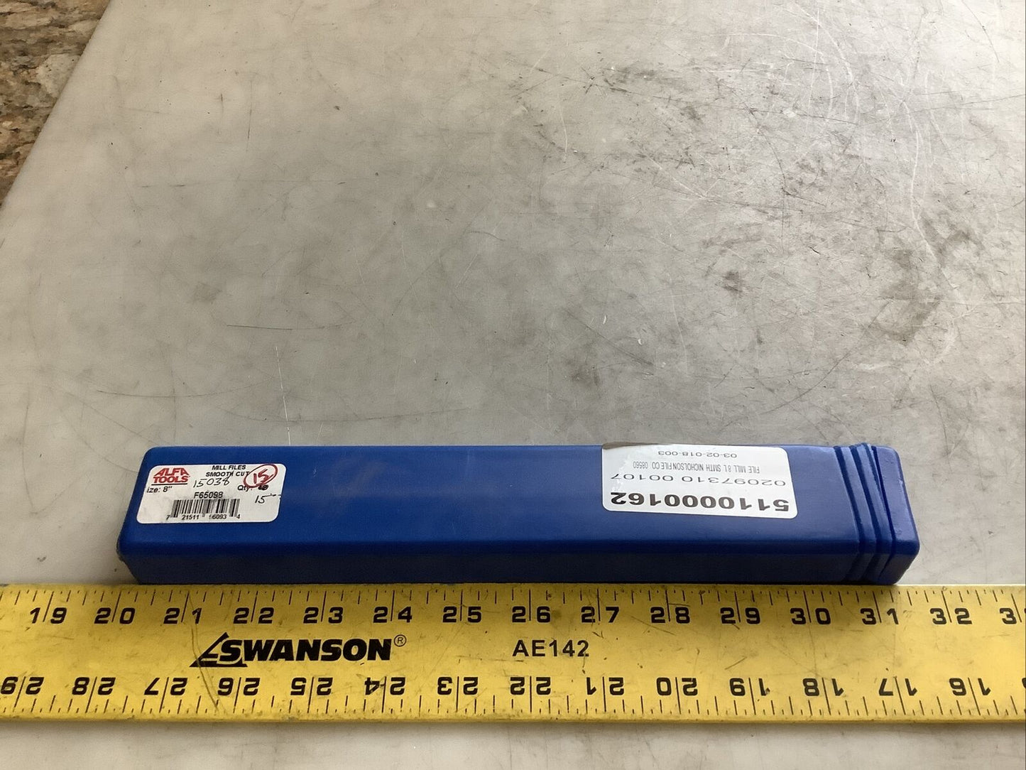 ALFA TOOLS F65098 SMOOTH CUT MILL FILE 8IN 373 - QTY 15