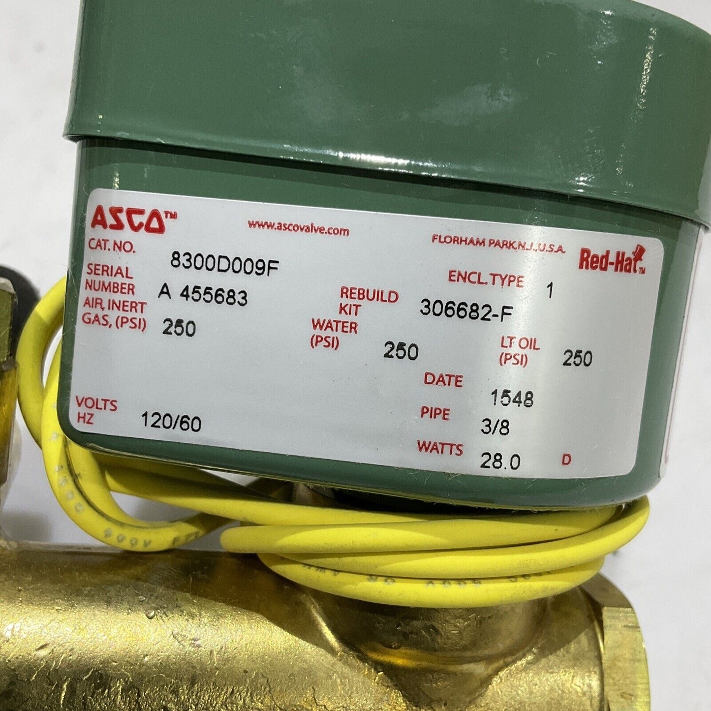 ASCO 8300D009F SOLENOID VALVE 3-WAY 120/60 373