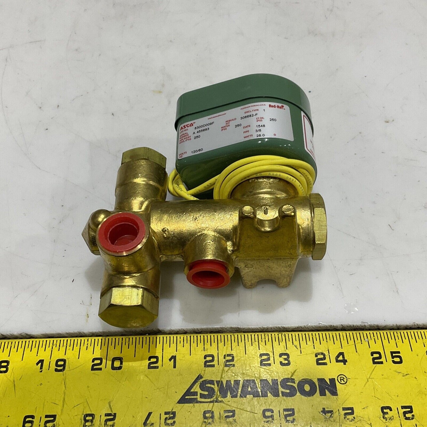 ASCO 8300D009F SOLENOID VALVE 3-WAY 120/60 373