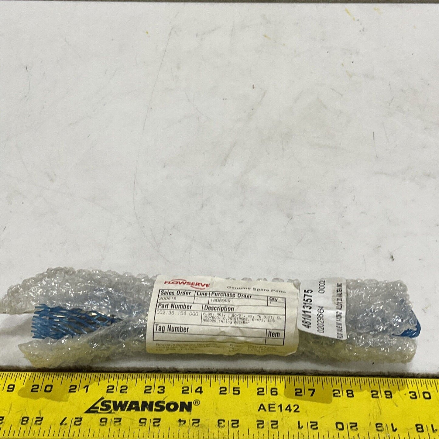 FLOWSERVE 002136.154.000 VLAVE PLUG MK1 1.50/2” CL 150/600 .75 STROKE B-473 373