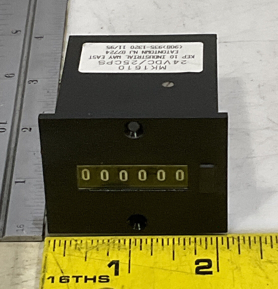 KESSLER-ELLIS PRODUCTS MK1610 6-DIGIT COUNTER 373