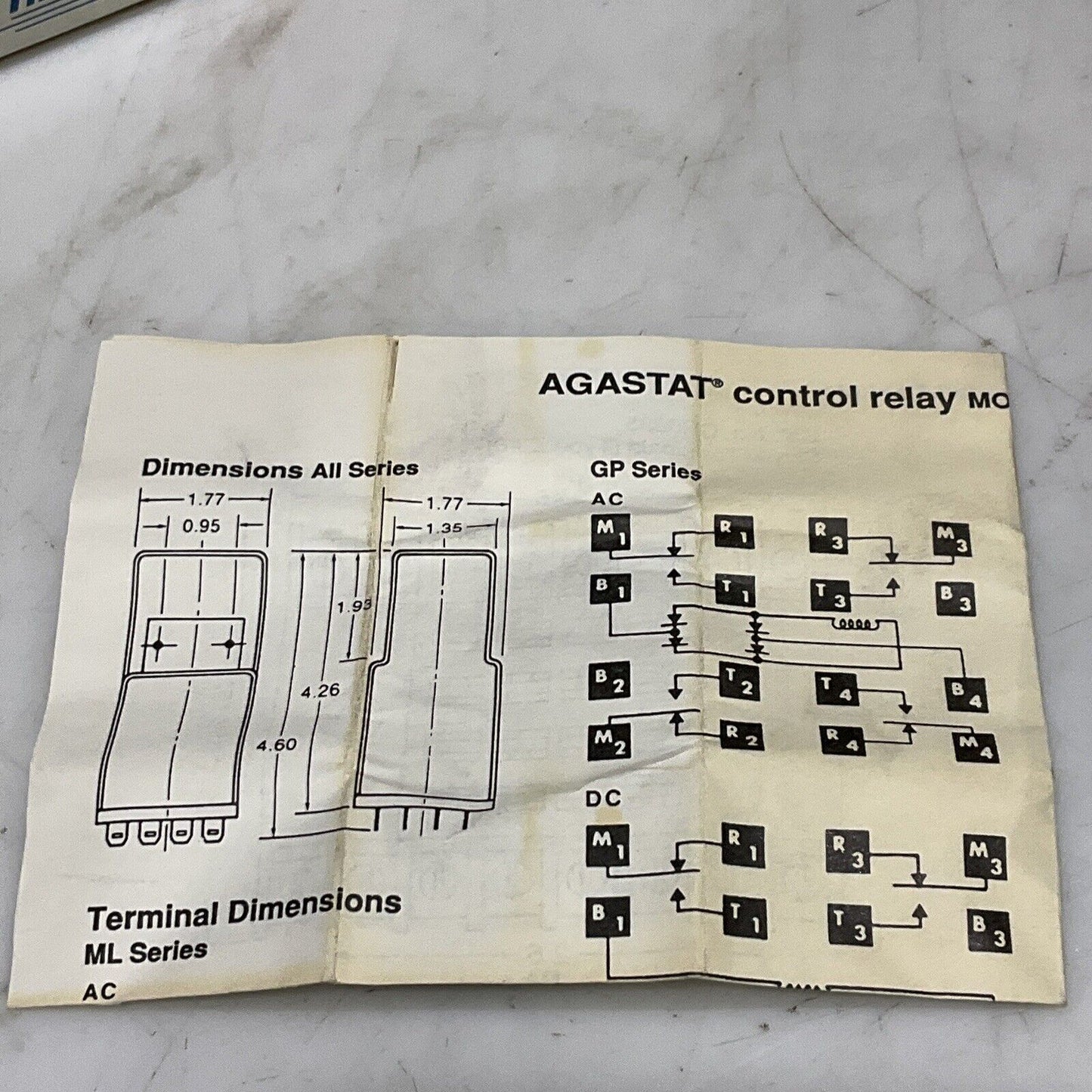 THOMAS & BETTS AGASTAT GPIN RELAY CONTROL 120V 60HZ 4 NO 4 NC 16 373