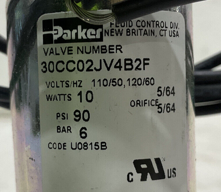 PARKER 30CC02JV4B2F FLUID CONTROL 3 Way Valve 97A8