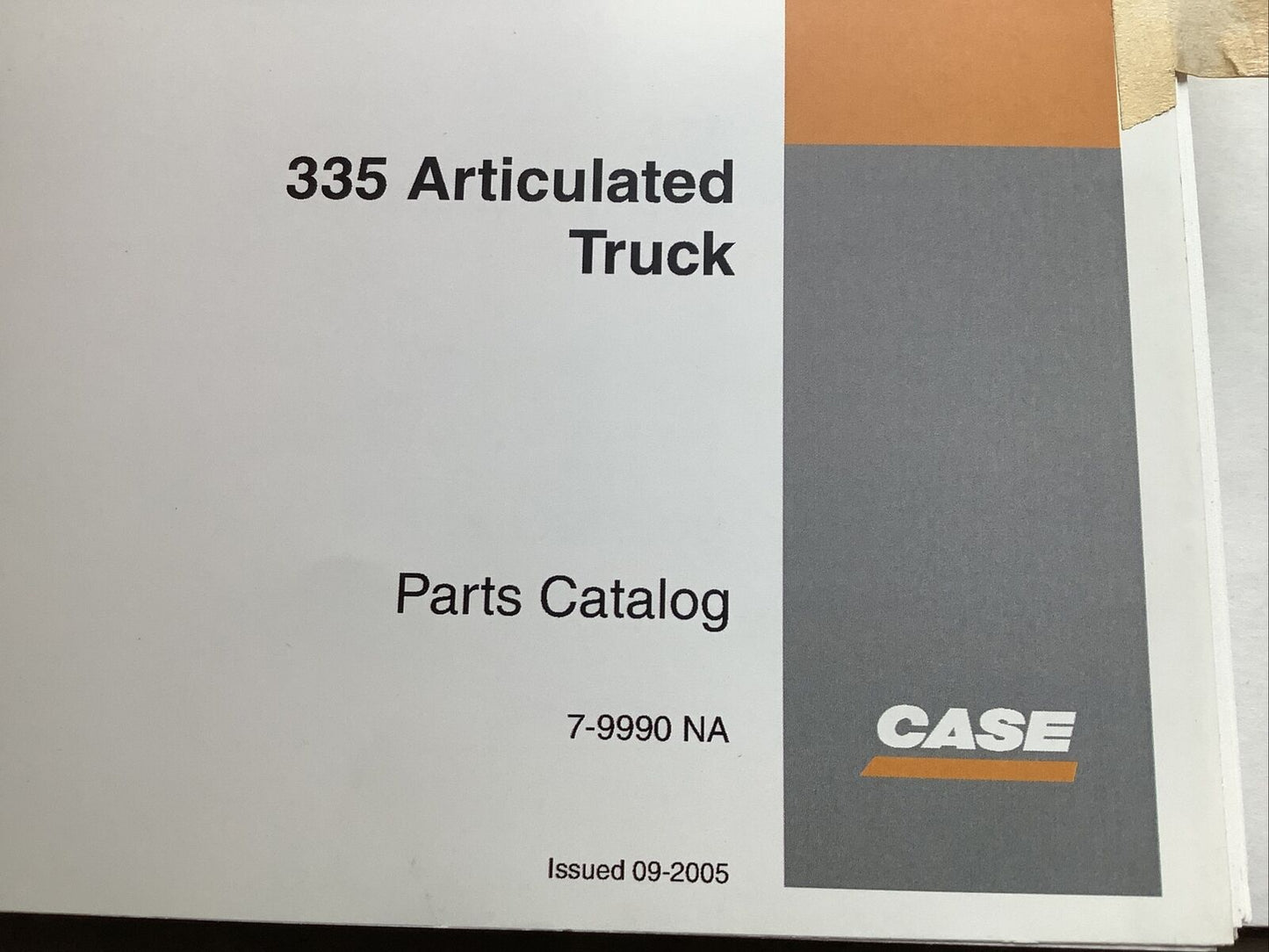 CASE IH 7-9990 335 ARTICULATED TRUCK PARTS CATALOG B303
