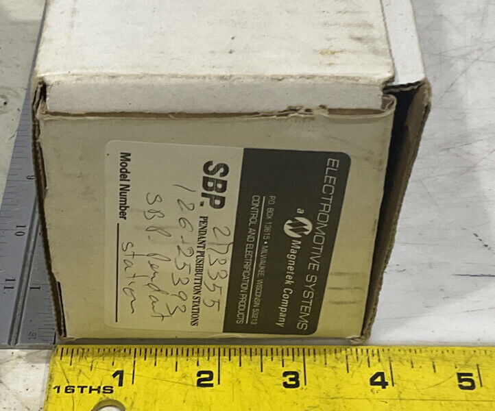 ELECTROMOTIVE SYSTEMS SBP 273355 PENDANT STATION 6 WB 876