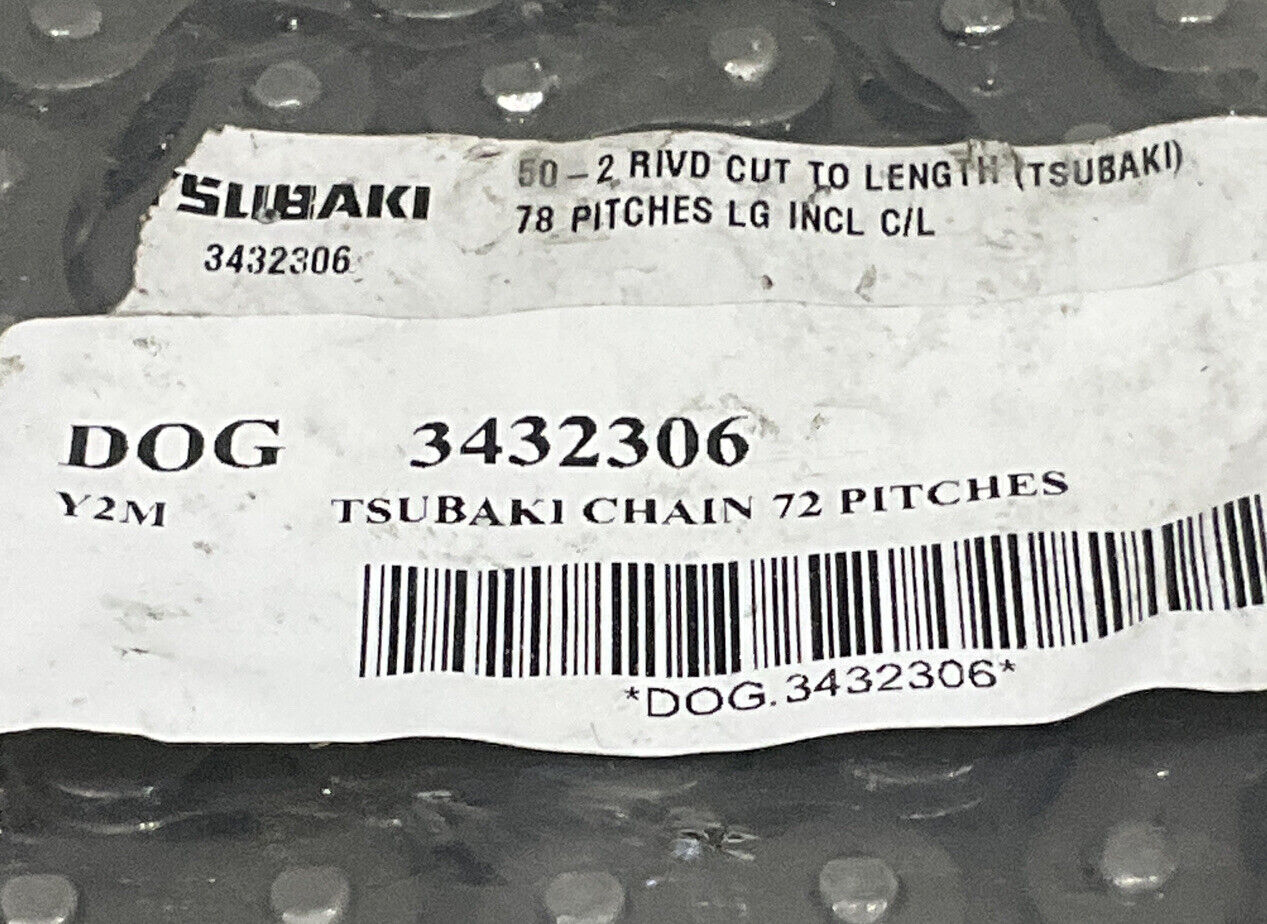 TSUBAKI 50-2 RIVD CUT TO LENGTH 72 PITCHES CHAIN 881