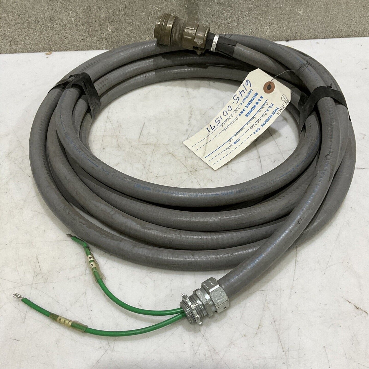 BABCOCK & WILCOX 8003010 POWER SUPPLY UNIT U-1 CABLE 3/8"X 25' 881