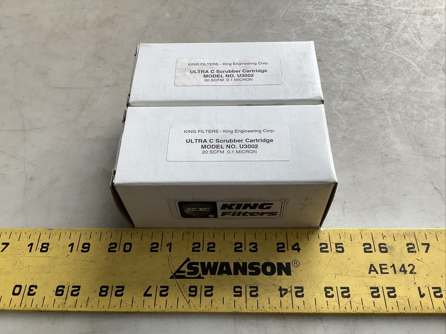 KING FILTERS U3002 FILTER CARTRIDGE 20SCFM 0.1 MICRON 476 - LOT OF 2