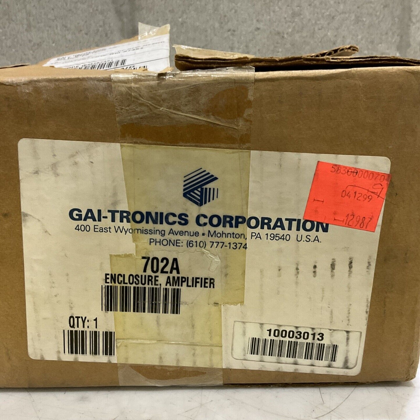 GAI-TRONICS 702A AMPLIFIER ENCLOSURE 373