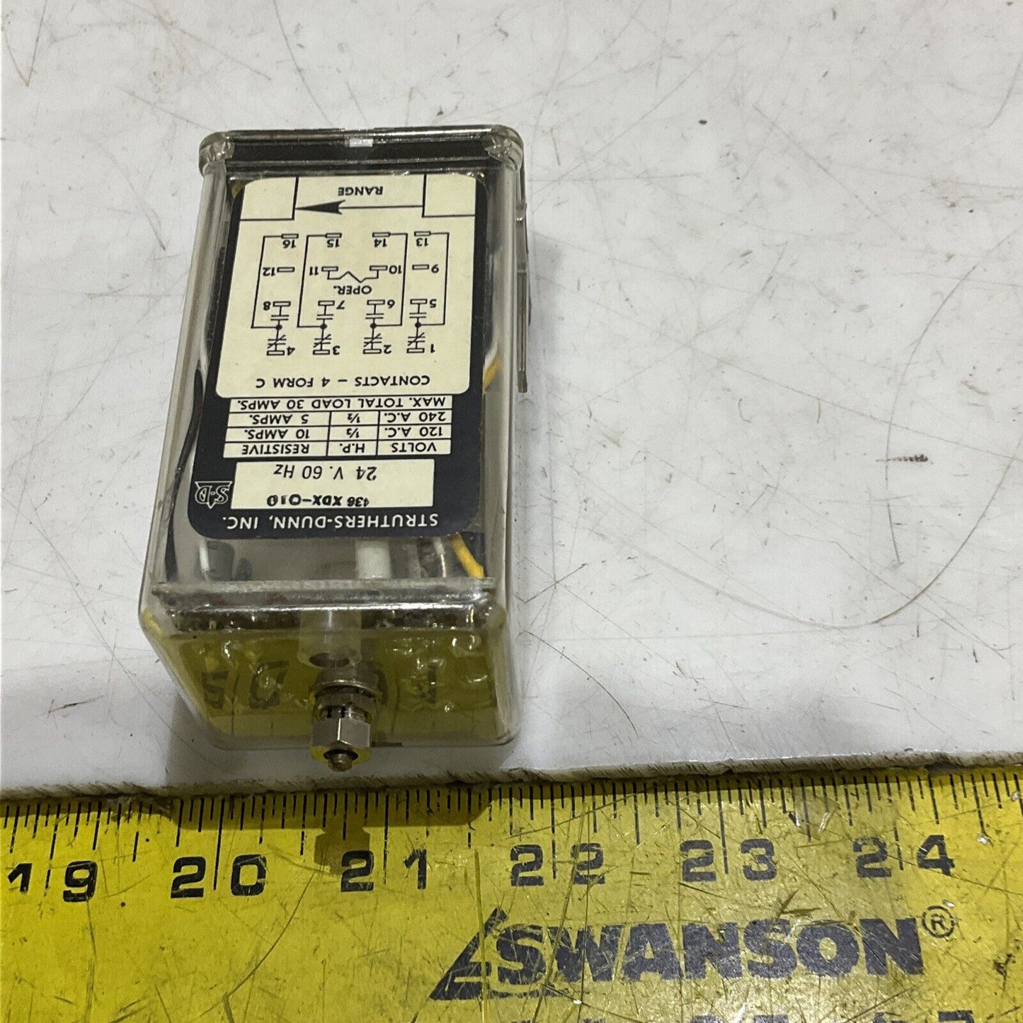 STRUTHERS-DUNN 436XDX-010 RELAY 24V 60HZ 373